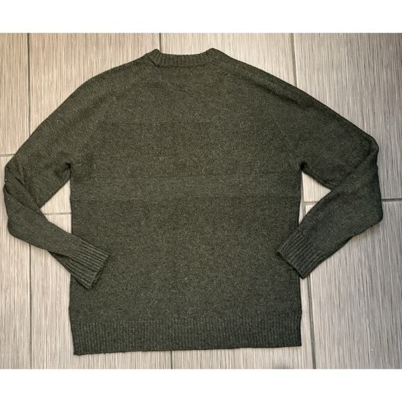Smartwool Men's Green Ripple Ridge Crew Sweater Merino Wool Blend Size Medium - Picture 3 of 4